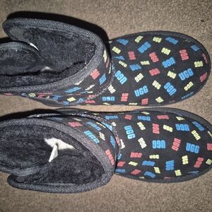 UGG Black Multicolor Logo Boots